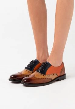 Melvin & Hamilton Femme SELINA Derbies Cognac/sand/marine/winter Orange