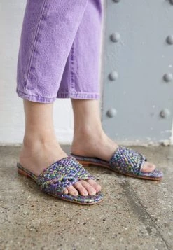 Melvin & Hamilton Femme ELODIE 53 Mules Purple Flame/egg/navy/natural -Melvin & Hamilton Soldes 34de904f441f499d94f085c54db859e7