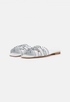 Melvin & Hamilton Femme SANDRINE 2 Mules White/black/natural -Melvin & Hamilton Soldes 39ac5afe0de64457a861b322af6f8a0b