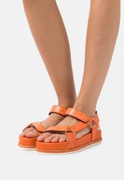 Melvin & Hamilton Femme WILMA 19 Sandales à Plateforme Vegas Ostrich/coral/off White/orange/modica/white/orange/natural