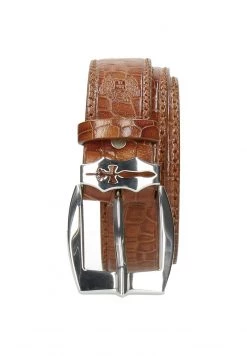 Melvin & Hamilton LARRY CROCK TAN SWORD BUCKLE Ceinture Brown Unisex