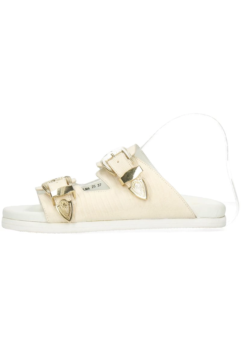 Melvin & Hamilton Femme WILMA GUANNA BUCKLE Mules White 3 Melvin & Hamilton Femme WILMA GUANNA BUCKLE Mules White