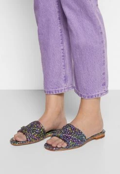 Melvin & Hamilton Femme ELODIE 53 Mules Purple Flame/egg/navy/natural -Melvin & Hamilton Soldes 61a4f7c5029f45e8b13b57c2a96a076c