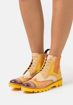 Melvin & Hamilton Femme AMELIE 17 Bottines à Lacets Vegas/mogano/sun/tan/sand/camel/arancio/offwhite/rich Tan/pop Yellow