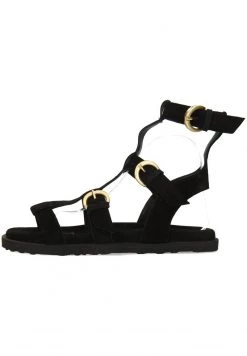 Melvin & Hamilton WILMA OILY MAKE UP BUCKLE ANTIK Sandales à Plateforme Black Femme