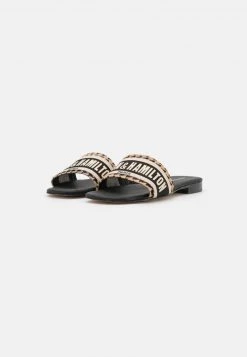 Melvin & Hamilton NIKITA Mules Black/white/offwhite Femme -Melvin & Hamilton Soldes 748a4fdc3a0b4d07b15f1c0a40c2f999