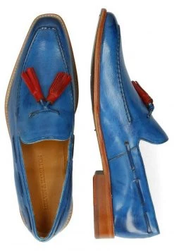 Melvin & Hamilton Homme LEONARDO 1 Mocassins Blue -Melvin & Hamilton Soldes a54f539bec1a452994544e4c808f67ac