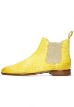 Melvin & Hamilton SUSAN 10 IMOLA PERFO MARGARINE LINO Boots à Talons Yellow Femme