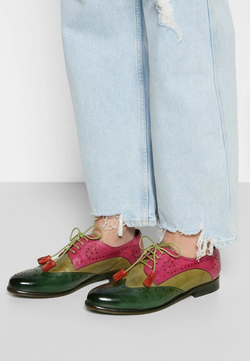 Melvin & Hamilton Femme SELINA 41 Derbies Dark Forest/new Grassdark/pink 5 Melvin & Hamilton Femme SELINA 41 Derbies Dark Forest/new Grassdark/pink – Image 3