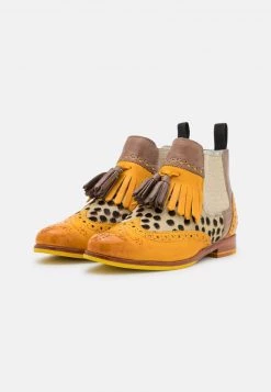 Melvin & Hamilton SELINA 5 Boots à Talons Yellow/hairon Wildcat/lino/natural/extra White Femme -Melvin & Hamilton Soldes e60382f740aa45469e3ee5e4865d8c14