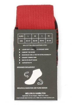 Melvin & Hamilton Unisex Chaussettes Hautes Red -Melvin & Hamilton Soldes fae7a79fe08e43e289e345f695f7648e